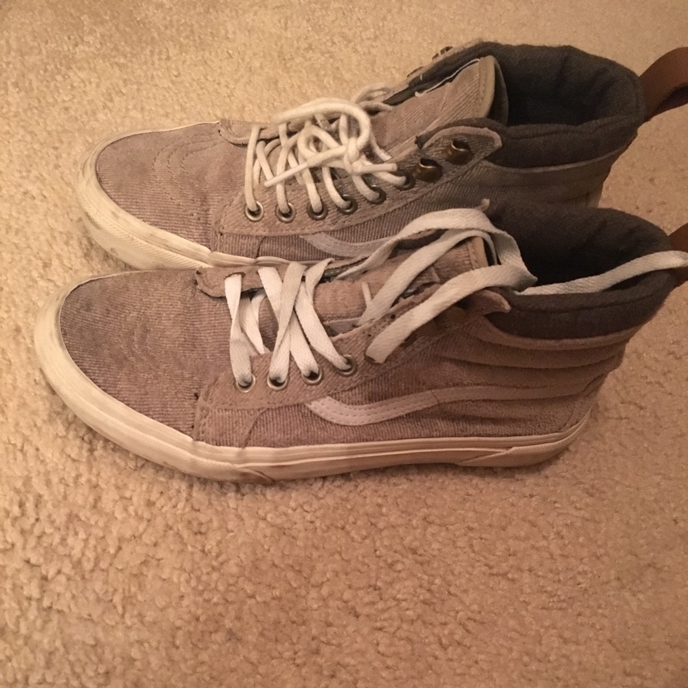 beige weatherproof vans